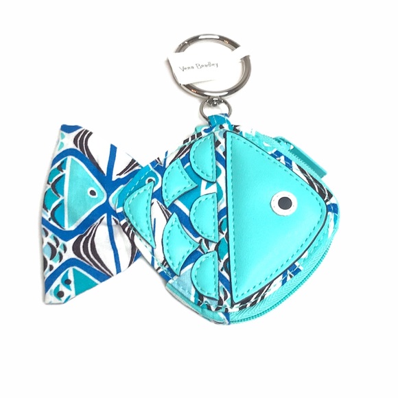 Vera Bradley Bag Charm & Coin Purse Go Fish, Blue - Picture 4 of 4